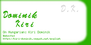 dominik kiri business card